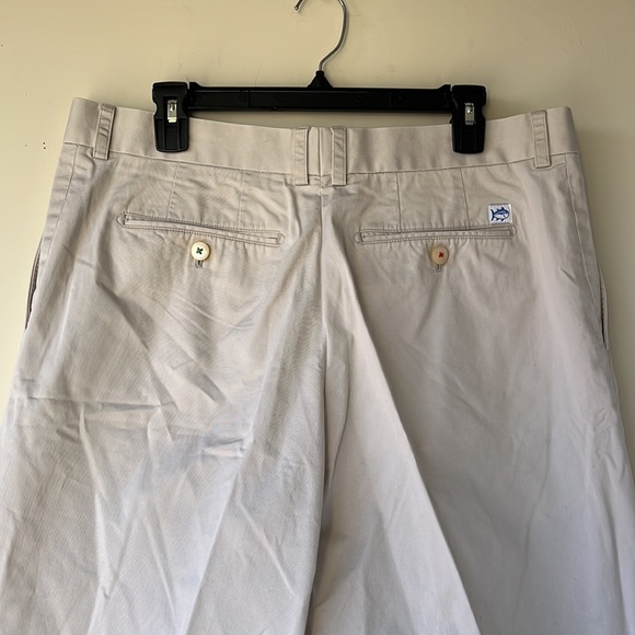 Southern Tide Mens Flat   Front Cream Short Waist Size 38 - Picture 8 of 14